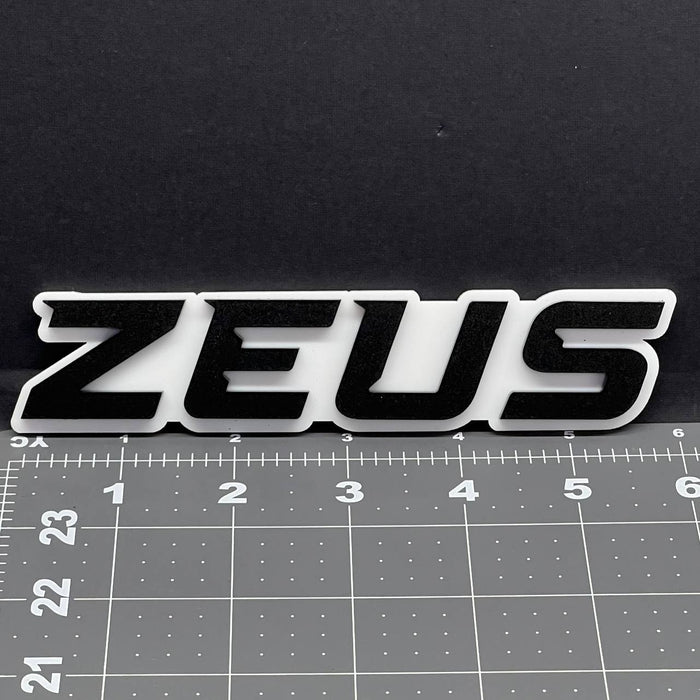 1PC ZEUS 3D Acrylic Emblem – Multicolor Car Badge Decal for Trucks, SUVs, Cars