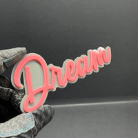 1PC Dream Emblem – 3D Multicolor Acrylic Car Fender & Trunk Badge Decal