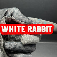 1x WHITE RABBIT Multicolor Car Badge – Easy Install Acrylic Fender & Trunk Decal
