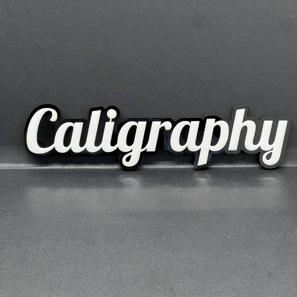 1PC CALIGRAPHY 3D Emblem – Multicolor Acrylic Tailgate & Fender Car Badge