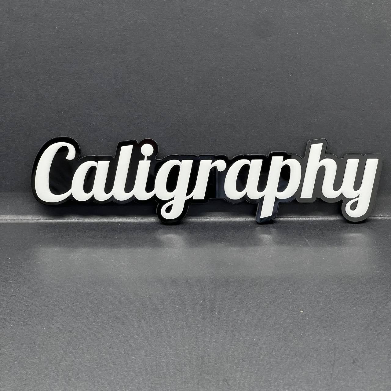 1PC CALIGRAPHY 3D Emblem – Multicolor Acrylic Tailgate & Fender Car Badge