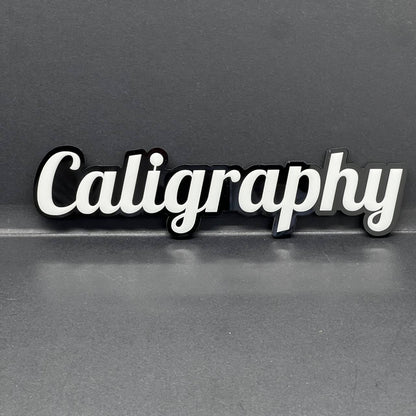 1PC CALIGRAPHY 3D Emblem – Multicolor Acrylic Tailgate & Fender Car Badge
