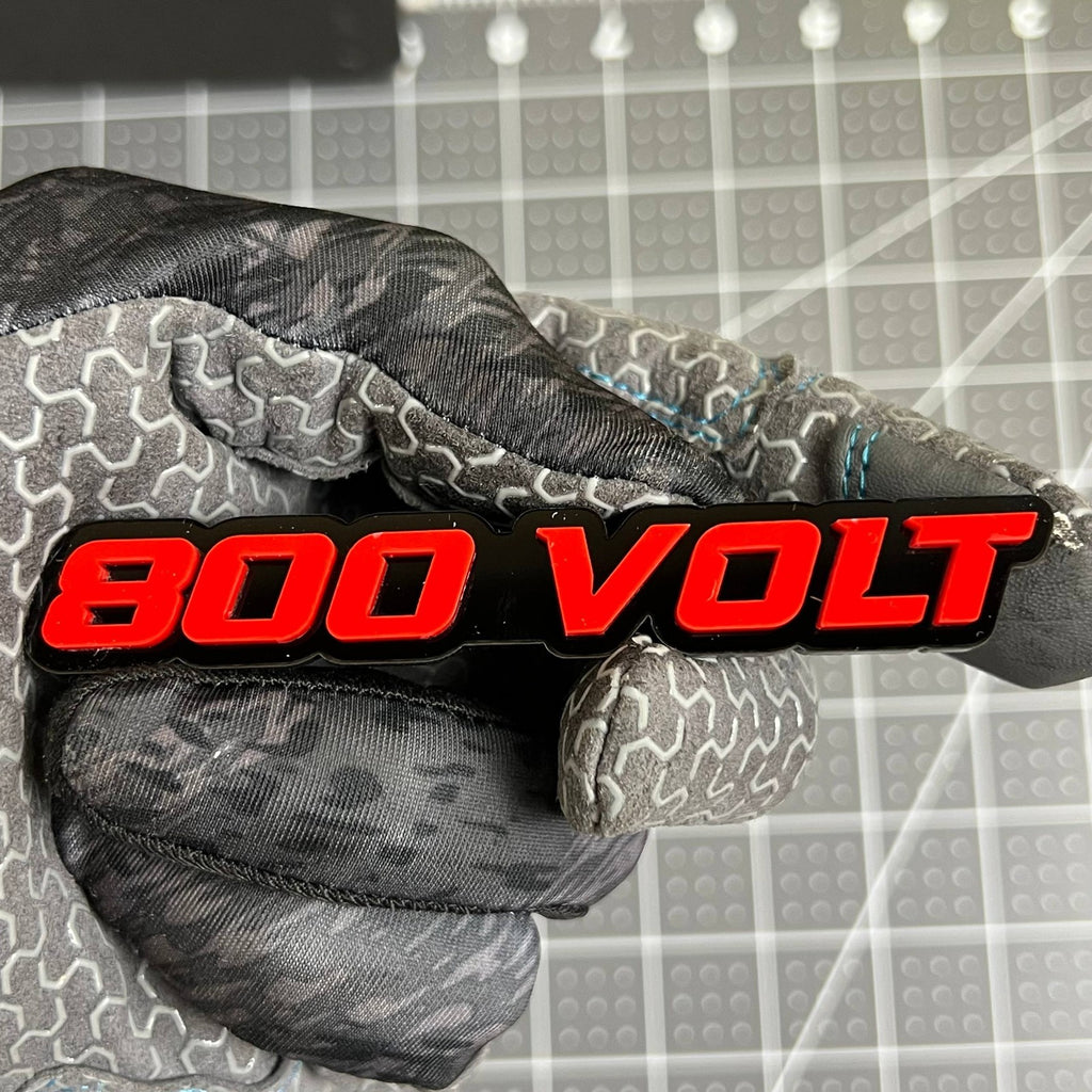 1pc 800 VOLT Multicolor 3D Acrylic Emblem – Electric Car & SUV Performance Badge