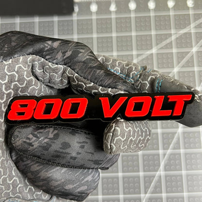 1pc 800 VOLT Multicolor 3D Acrylic Emblem – Electric Car & SUV Performance Badge