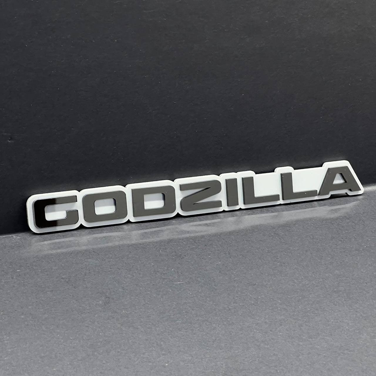 1PC GODZILLA 3D Lettering Emblem – Exterior Badge Decal for Trunk Fender or Door