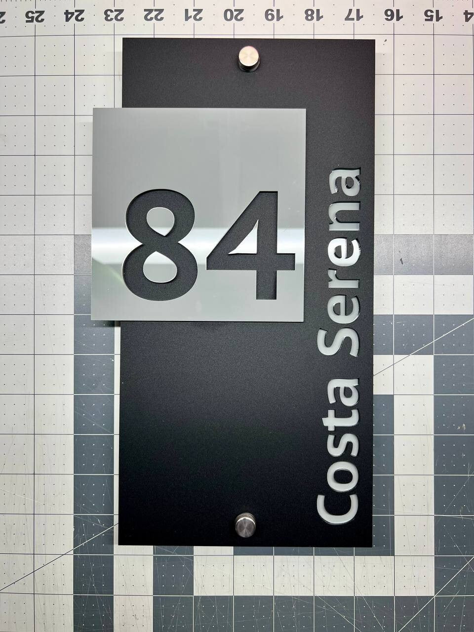Personalized House Number Sign Modern Outdoor Address Plate Custom Home