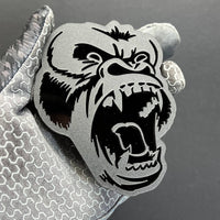 2PCS Gorilla Emblems – Durable Angry 3D Acrylic Fender Badges for Vehicles