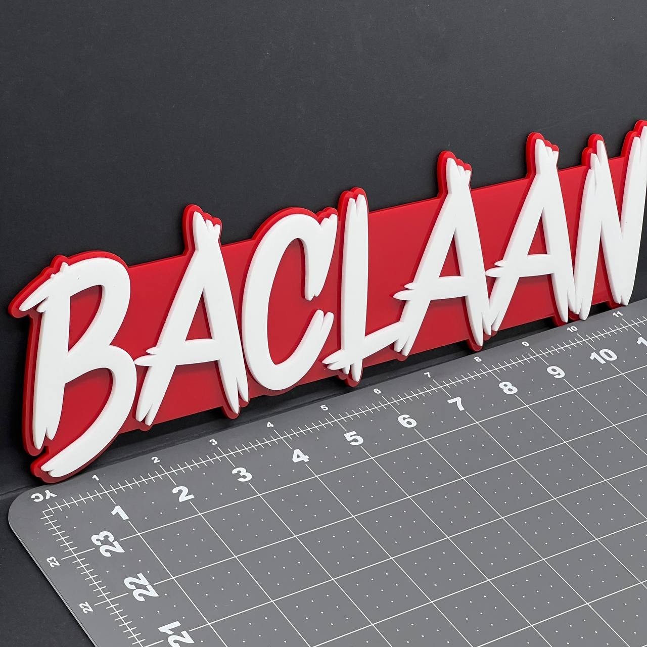 1PC BACLAAN Emblem – 3D Multicolor Acrylic Car Badge Decal for Truck SUV Auto