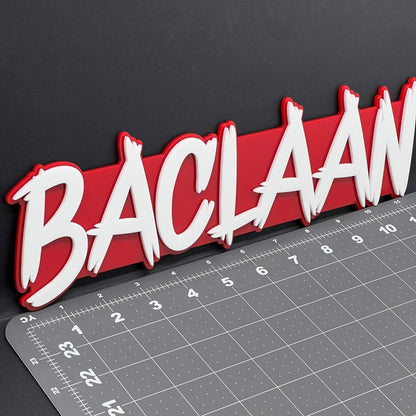 1PC BACLAAN Emblem – 3D Multicolor Acrylic Car Badge Decal for Truck SUV Auto