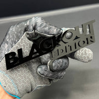 1x BLACKOUT Black Black Edition Emblem Car Badges 3D Sticker Decal Multicolor