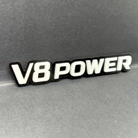 1pcs V8 POWER Custom 3D Acrylic Multicolor Car Fender Sticker