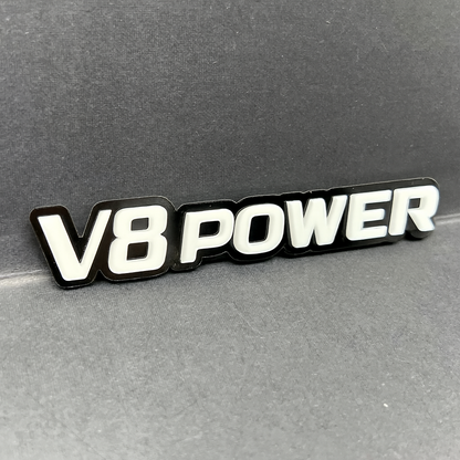 1pcs V8 POWER Custom 3D Acrylic Multicolor Car Fender Sticker
