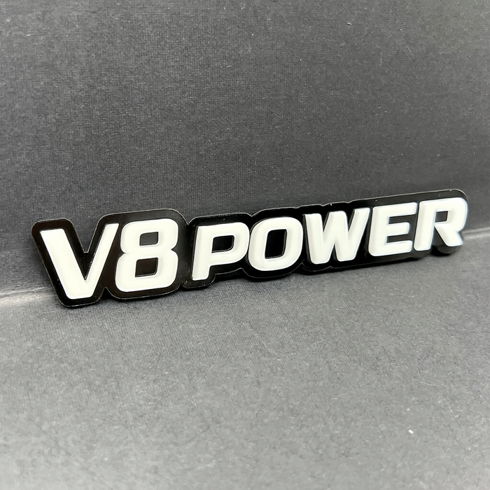1pcs V8 POWER Custom 3D Acrylic Multicolor Car Fender Sticker
