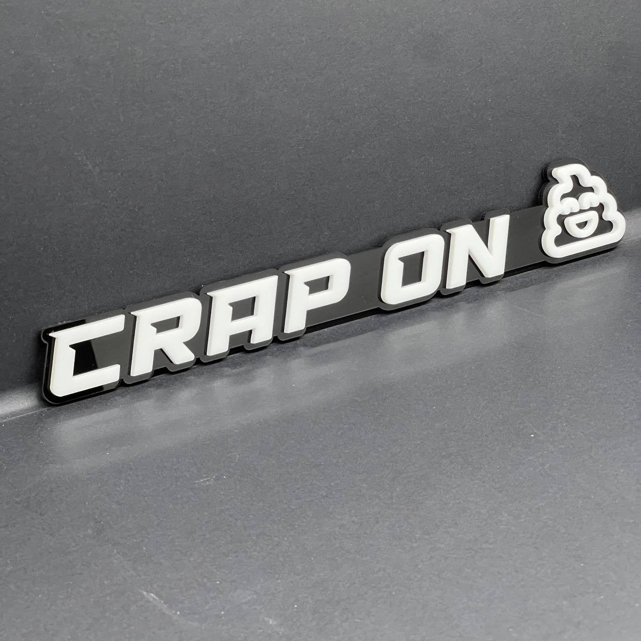 1PC CRAP ON 3D Lettering Emblem – Exterior Badge Decal for Trunk Fender or Door