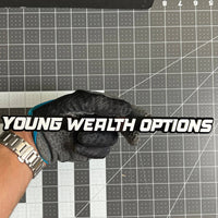 YOUNG WEALTH OPTIONS 3D Emblem – Multicolor Acrylic Car Exterior Badge (1PC)