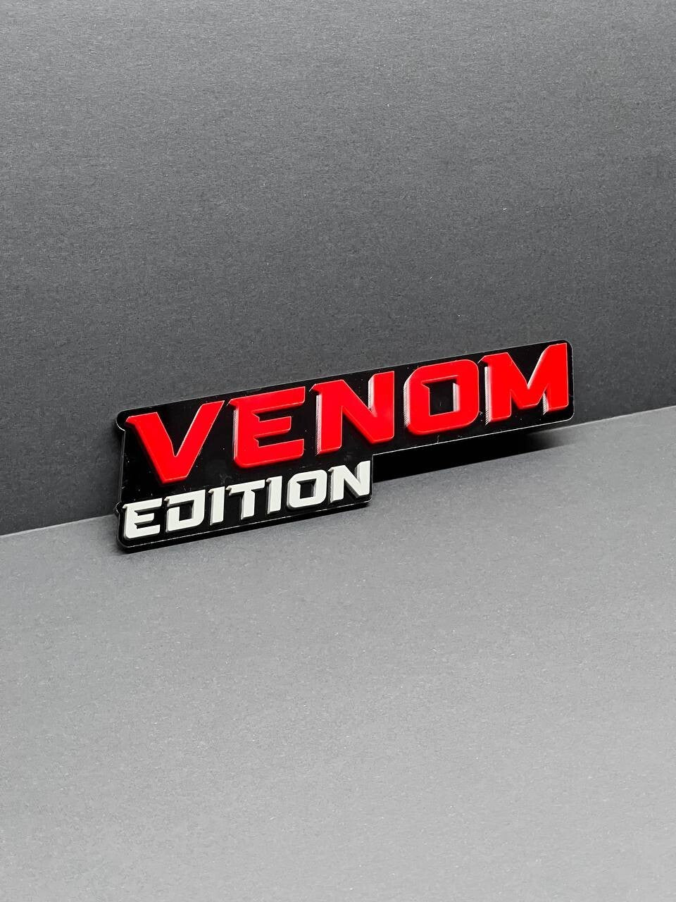 1PCS Red Venom Edition Emblem Car Badges Badass 3D Sticker Decal Multicolor