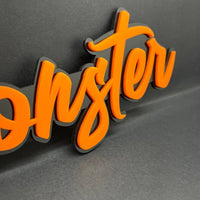 1pcs MONSTER 3D Emblem – Custom Fender or Tailgate Badge for Car, SUV, or Truck