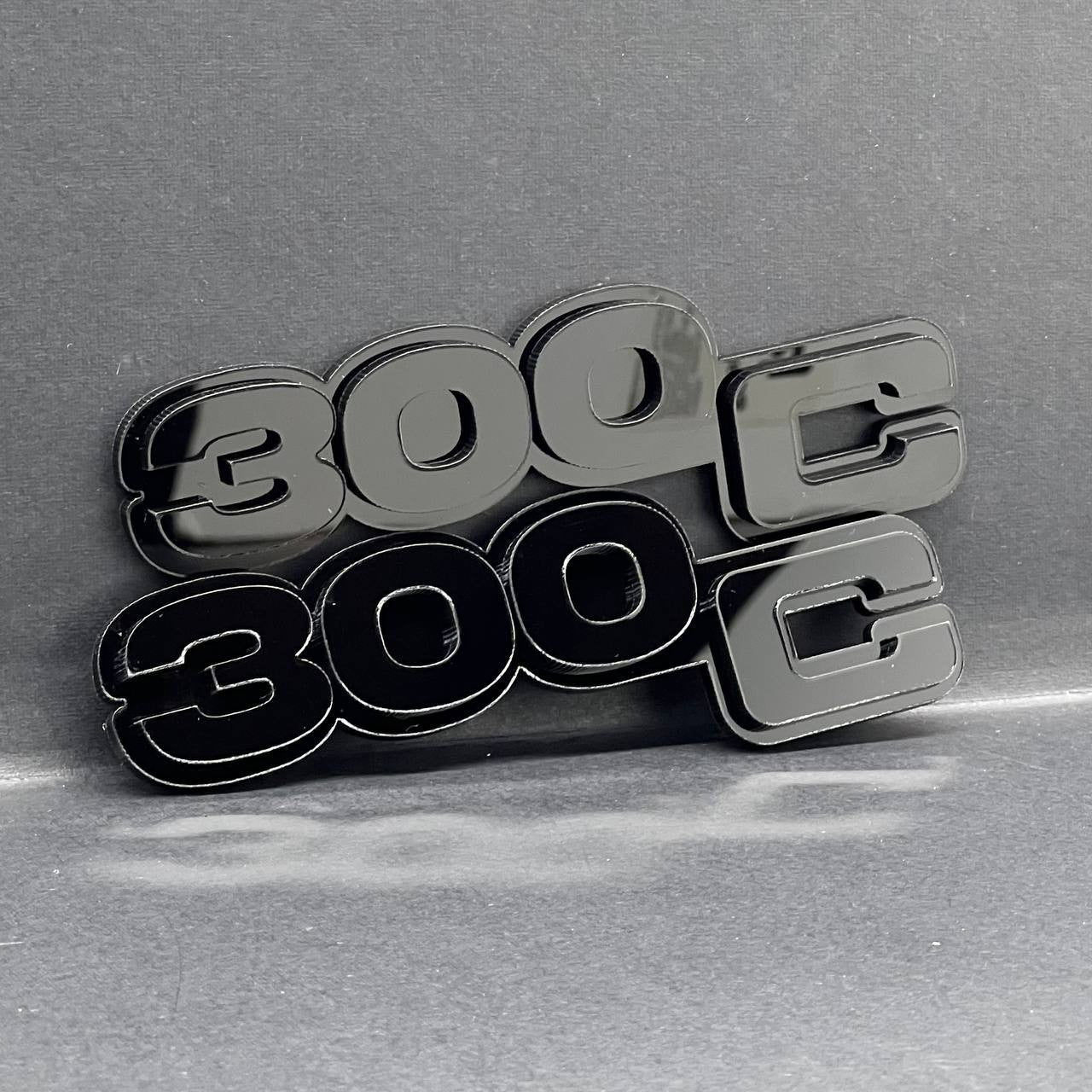 2PC Chrysler 300C Emblem Badges – 3D Exterior Fender Decals for Cars