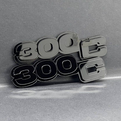 2PC Chrysler 300C Emblem Badges – 3D Exterior Fender Decals for Cars