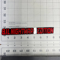 1PC 8.1L NIGHTMARE Emblem – 3D Multicolor Acrylic Fender & Trunk Badge