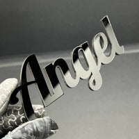 1PC Angel Emblem – 3D Multicolor Acrylic Car Badge Decal for Truck SUV Auto