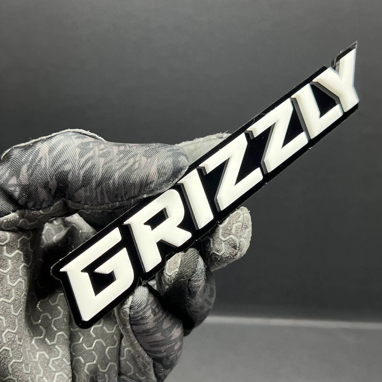 1PCS GRIZZLY Emblem – Custom 3D Multicolor Acrylic Car, Truck & SUV Badge