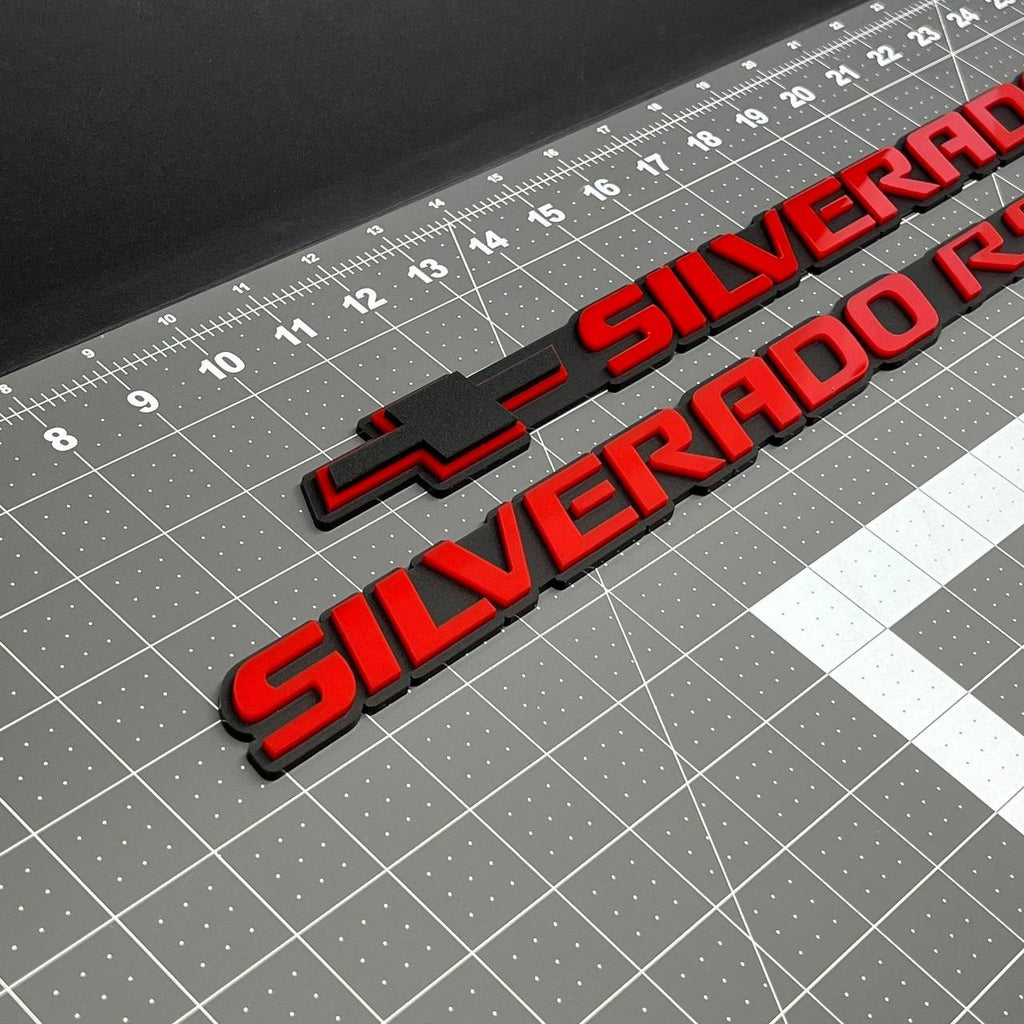 2PCS Silverado RST Emblem Badge – 3D Acrylic Decal Fits Chevy Silverado