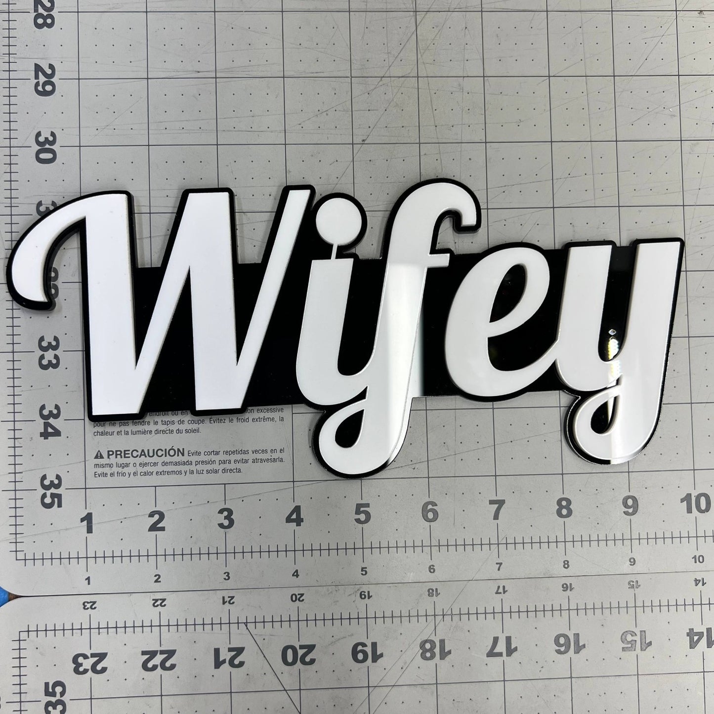 WIFEY 3D Emblem – Custom Multicolor Acrylic Car Exterior Badge (1PC)