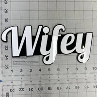 WIFEY 3D Emblem – Custom Multicolor Acrylic Car Exterior Badge (1PC)