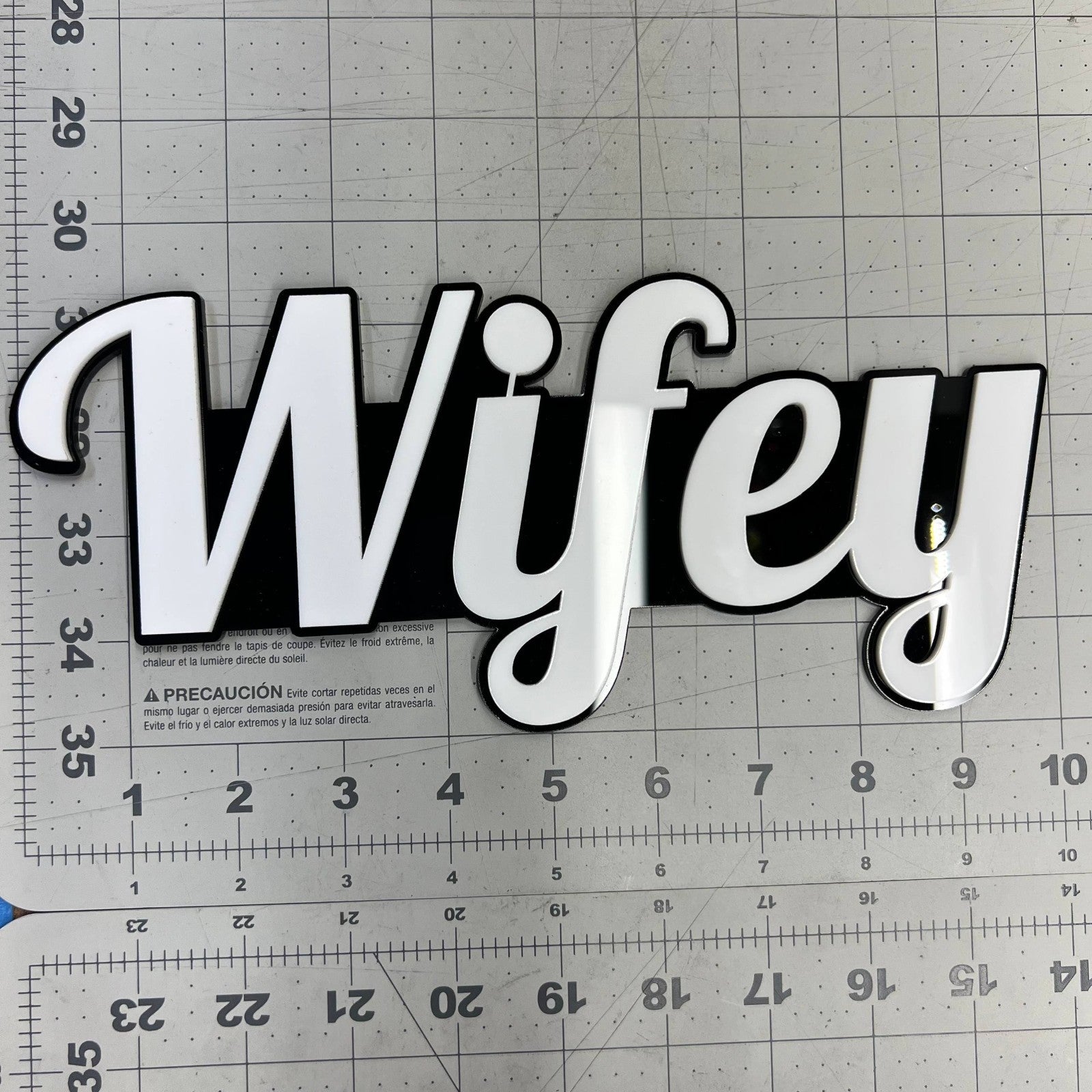 WIFEY 3D Emblem – Custom Multicolor Acrylic Car Exterior Badge (1PC)