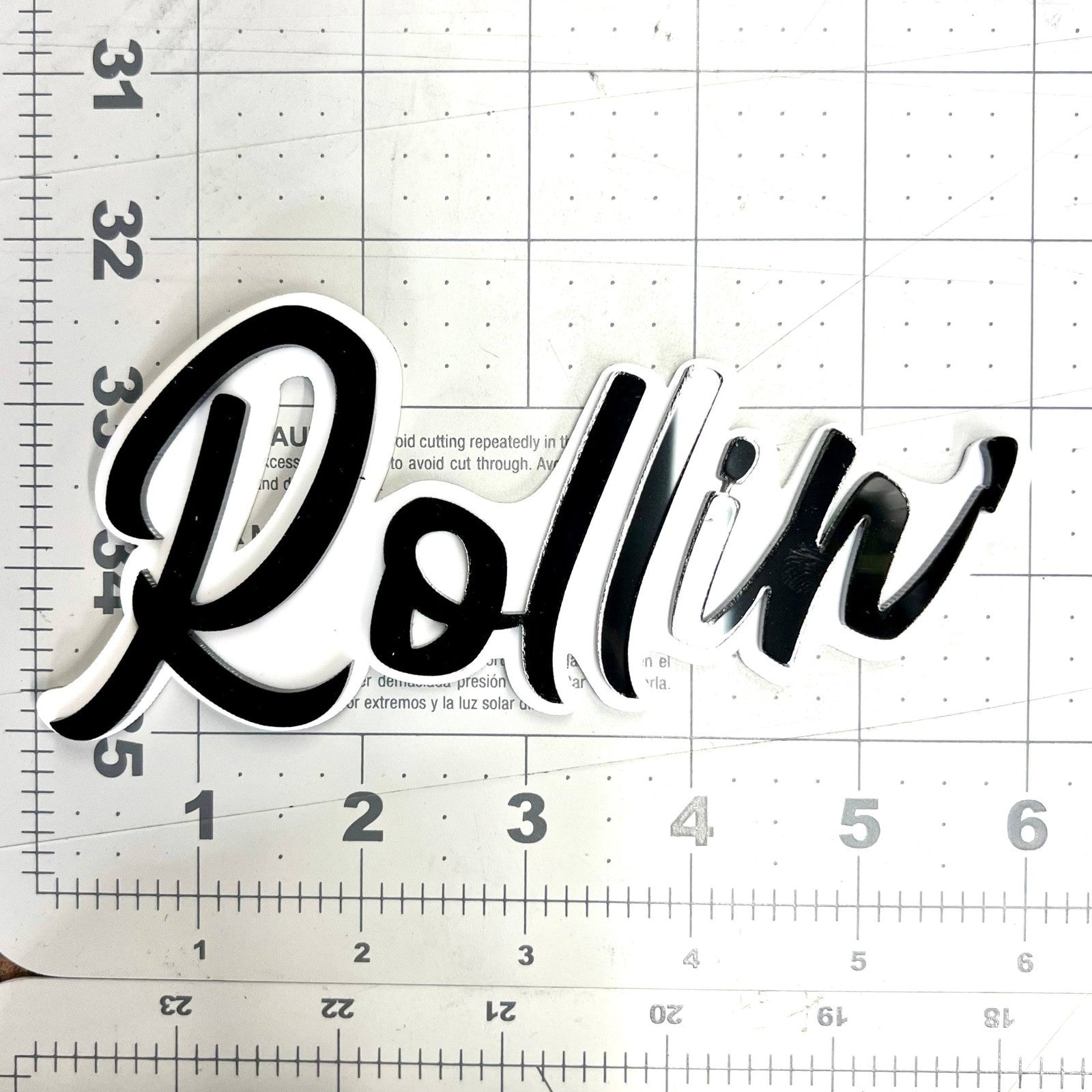 1pcs Rollin 3D Emblem – Multicolor Acrylic Car Badge for Fender & Trunk
