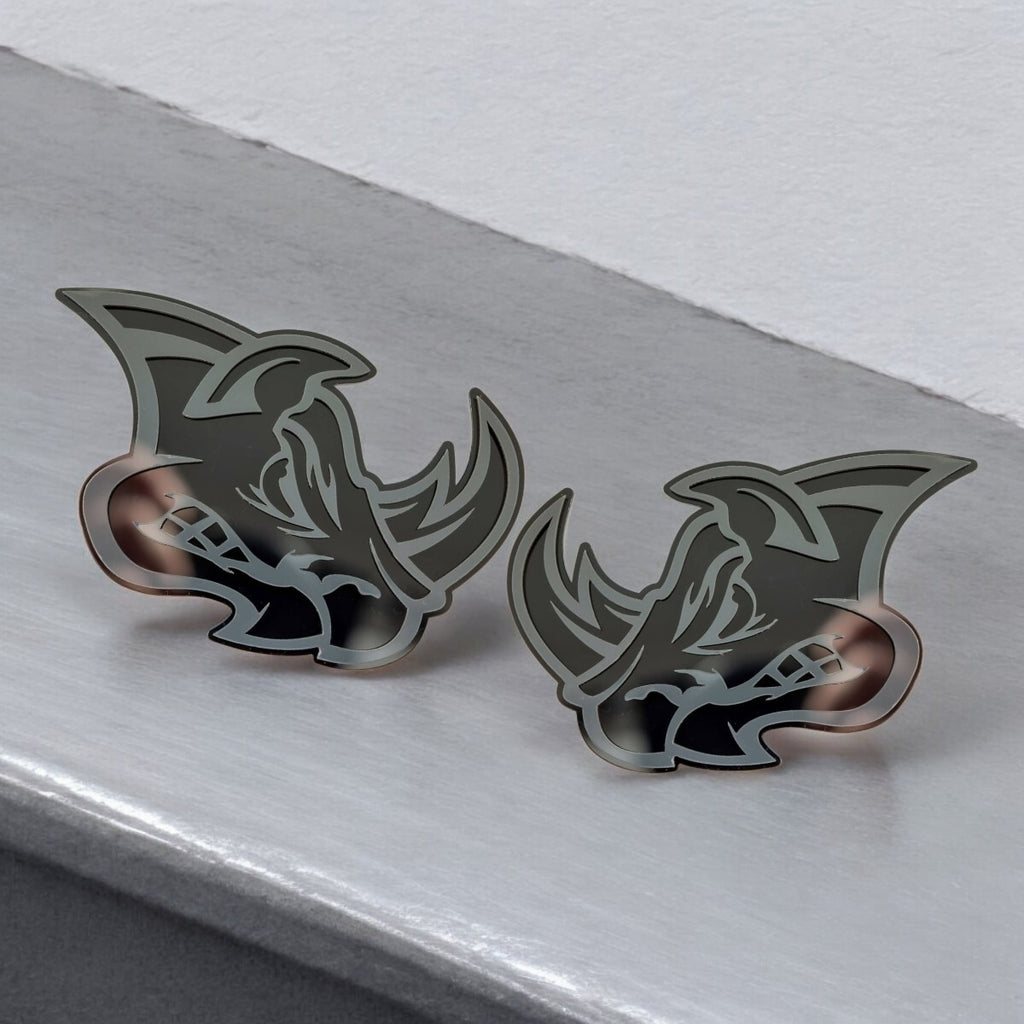 Rhino Badges Emblem Car/Truck,(2) BADGES, Fender Angry Agressive Raging