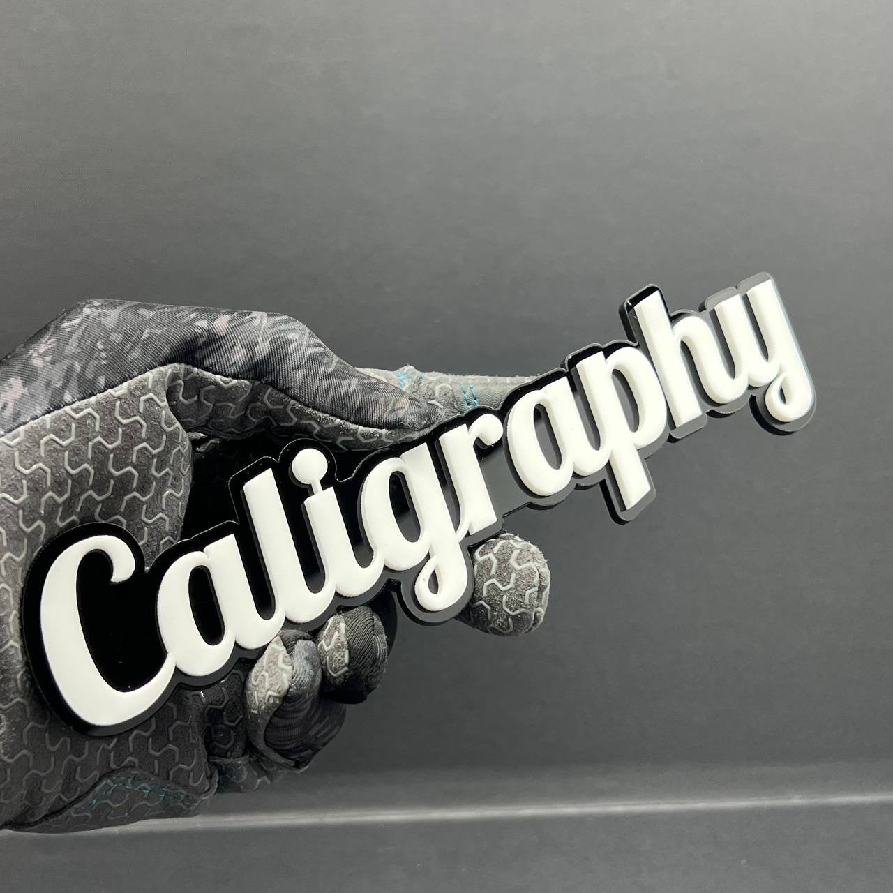 1PC CALIGRAPHY 3D Emblem – Multicolor Acrylic Tailgate & Fender Car Badge