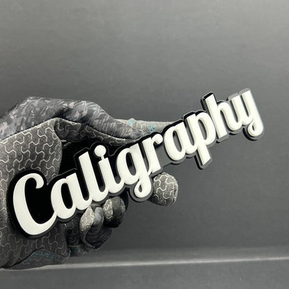 1PC CALIGRAPHY 3D Emblem – Multicolor Acrylic Tailgate & Fender Car Badge