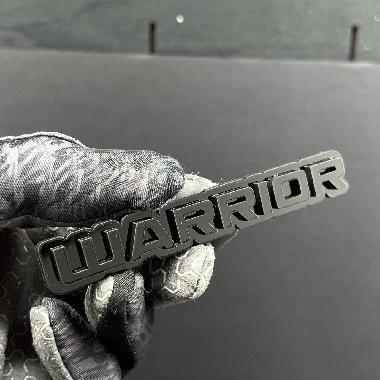 1PC Warrior Logo Emblem Custom Acrylic 3D Car Badge Decal for SUV Truck, Fender