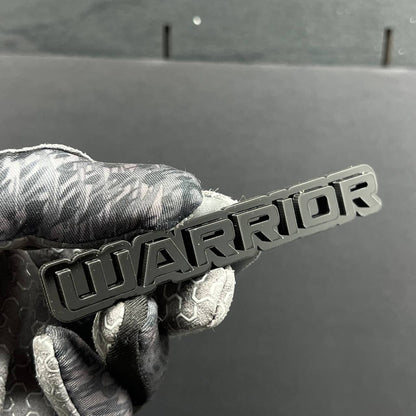 1PC Warrior Logo Emblem Custom Acrylic 3D Car Badge Decal for SUV Truck, Fender
