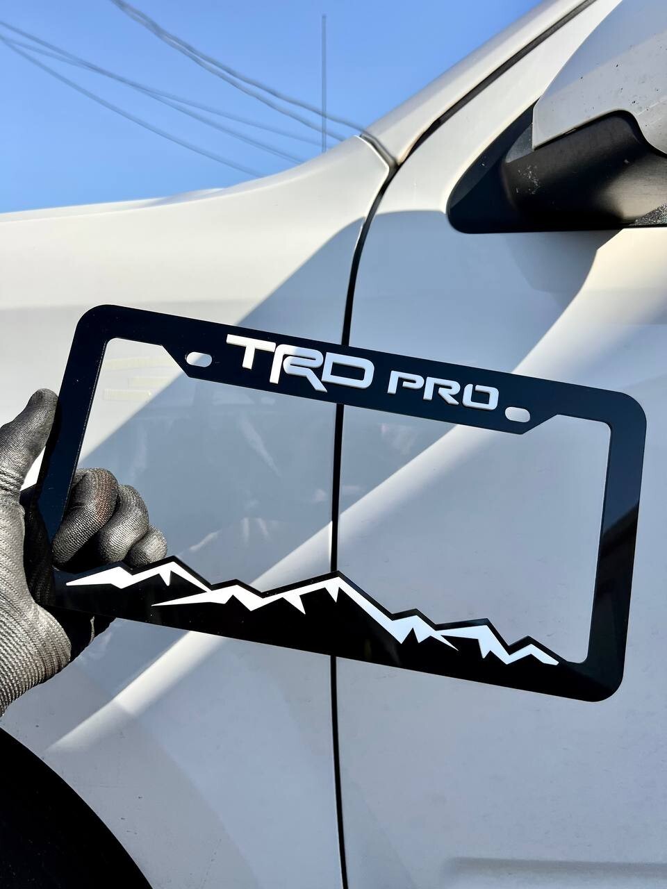 TRD PRO LICENSE PLATE FRAME TOYOTA ACCESSORY FRONT REAR TAG HOLDER PLATE COVER