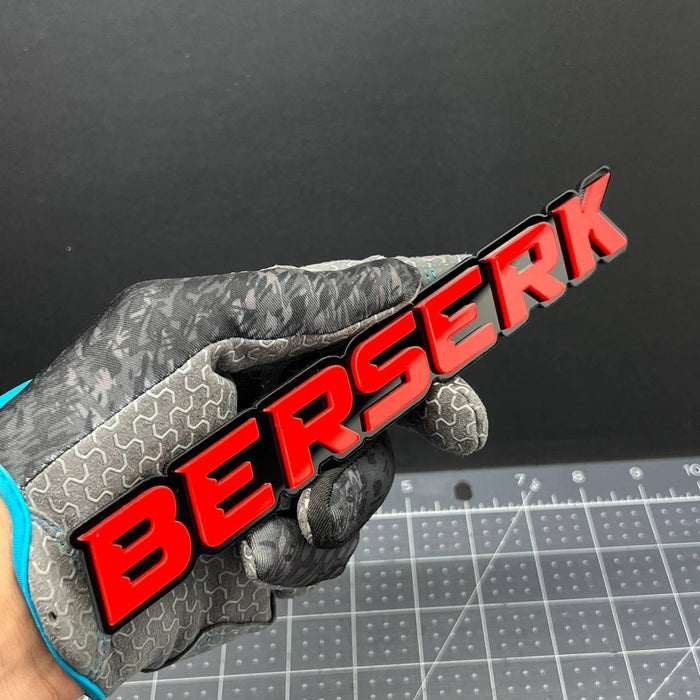 1pc BERSERK 3D Emblem Badge – Multicolor Acrylic Car Decal for Fender & Tailgate