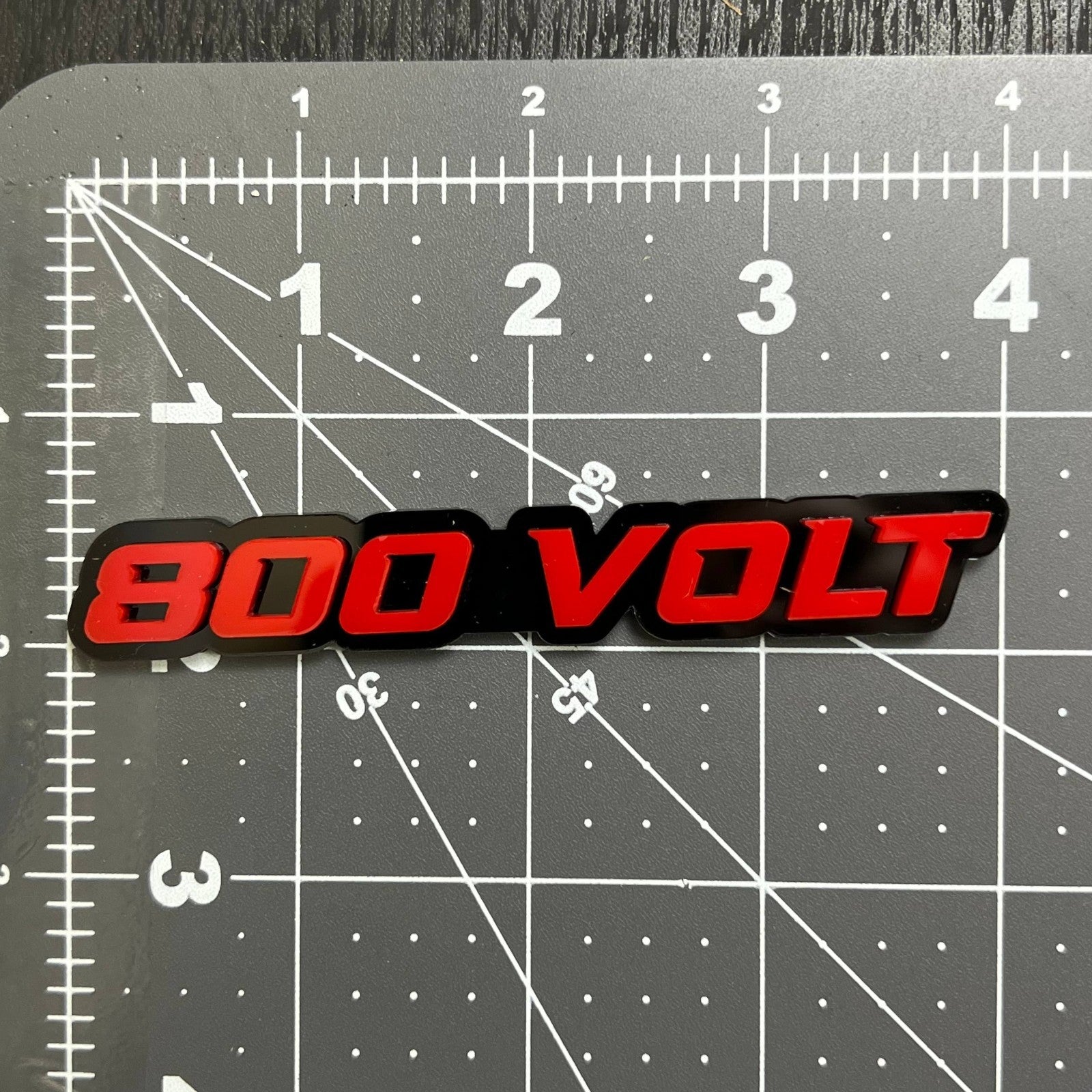 1pc 800 VOLT Multicolor 3D Acrylic Emblem – Electric Car & SUV Performance Badge
