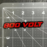 1pc 800 VOLT Multicolor 3D Acrylic Emblem – Electric Car & SUV Performance Badge