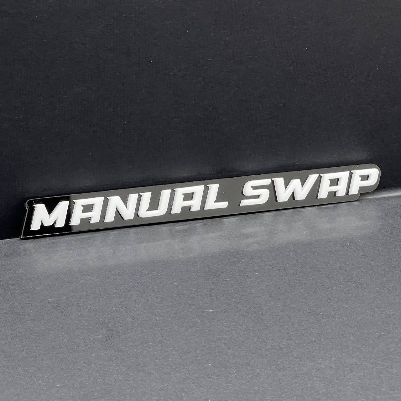 1PC MANUAL SWAP Emblem –  3D Acrylic Fender or Tailgate Badge for Car