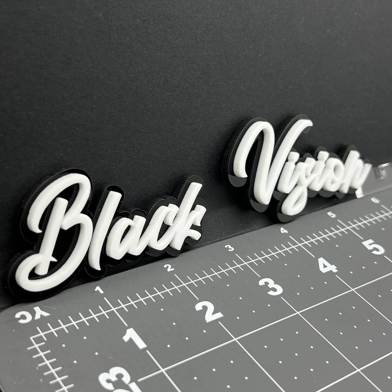 1PC Black Vision 3D Multicolor Acrylic Emblem Badge for Car SUV or Truck