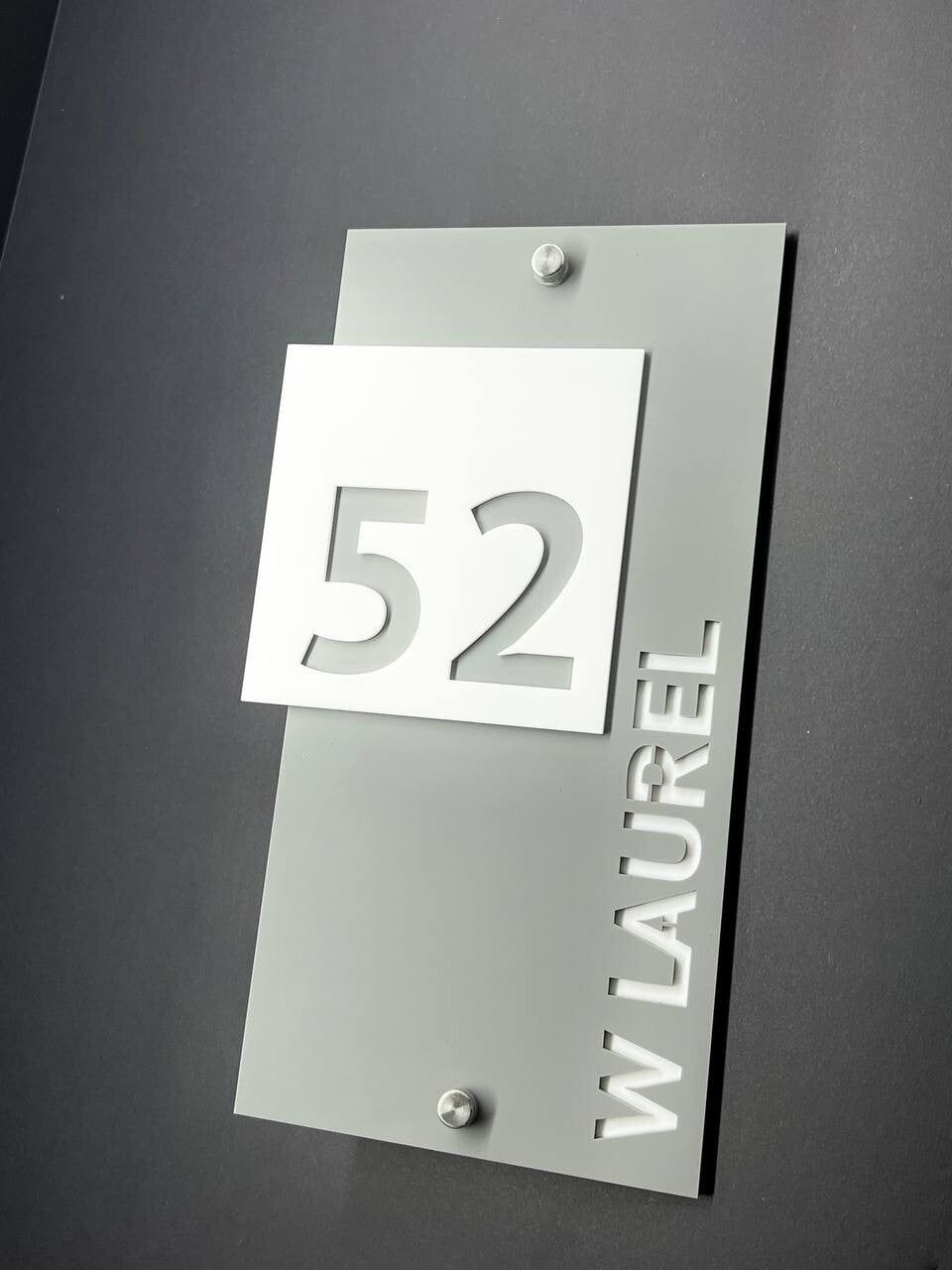 House Number Sign Personalized Modern Outdoor Address Plate Custom Home