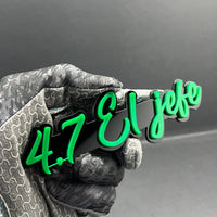 1PC 4.7 El Jefe Emblem – Custom 3D Multicolor Acrylic Car Fender Tailgate Badge