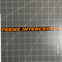 1PCS FEENX INTERCEPTOR Emblem – Durable 3D Multicolor Acrylic Car Exterior Badge