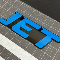 1PCS JET Emblem – Durable 3D Multicolor Acrylic Car Exterior Badge