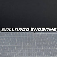 1PC GALLARDO ENDGAME 3D Emblem – White Custom Acrylic Car SUV Truck Badge