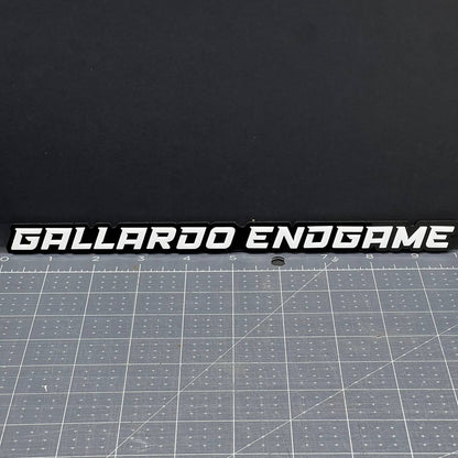 1PC GALLARDO ENDGAME 3D Emblem – White Custom Acrylic Car SUV Truck Badge