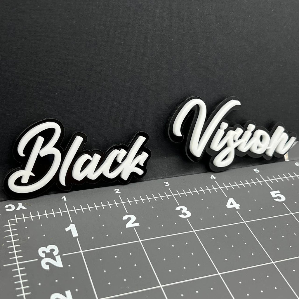 1PC Black Vision 3D Multicolor Acrylic Emblem Badge for Car SUV or Truck