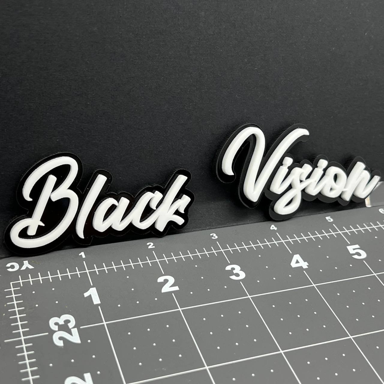1PC Black Vision 3D Multicolor Acrylic Emblem Badge for Car SUV or Truck